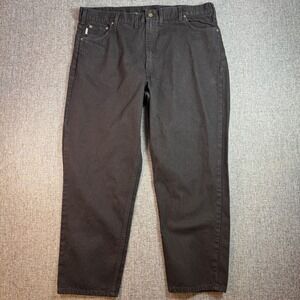 Mens Carhartt Jeans | Size 44 (fits 43/44) x30 | Black Straight Leg Work Pants